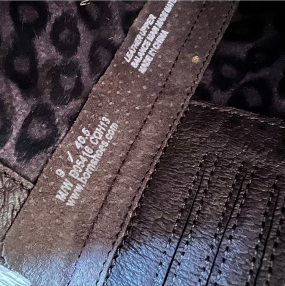 Born Cognac Leather Studded Boots Tall. - Picture 3 of 8